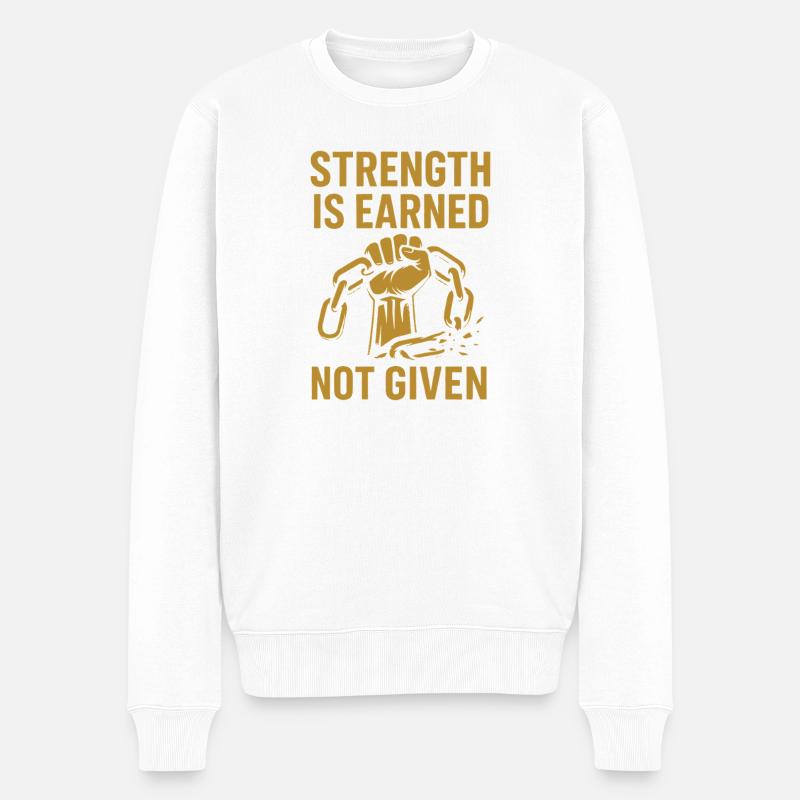 T-shirt graphique Empowered Strength - Pull Premium bio Homme - blanc