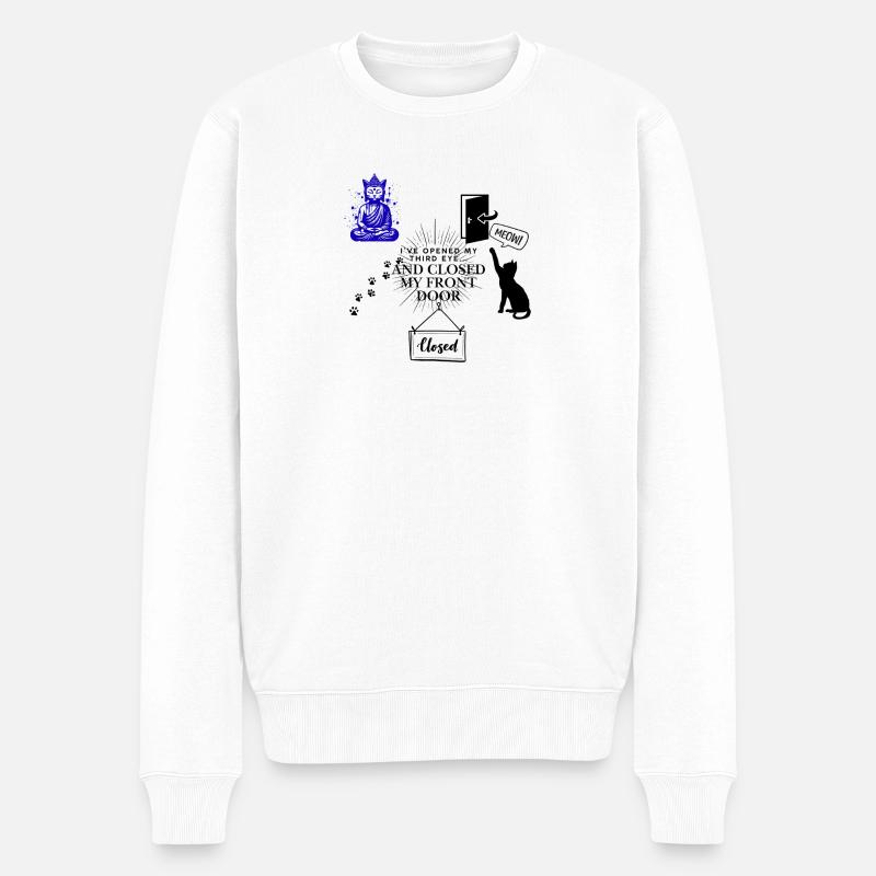Déesse Zen en Violette et Indigo - Pull Premium bio Homme - blanc