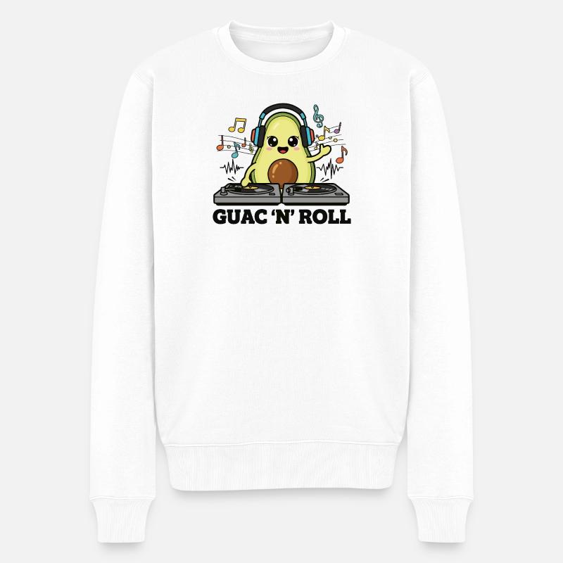 Guac Beats - Männer Premium Bio Pullover - Weiß