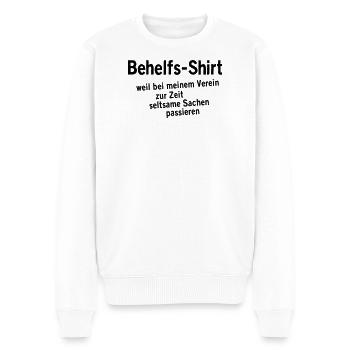 Behelfs-Shirt - Männer Premium Bio Pullover - Weiß - Vorne - Thijin (182cm)