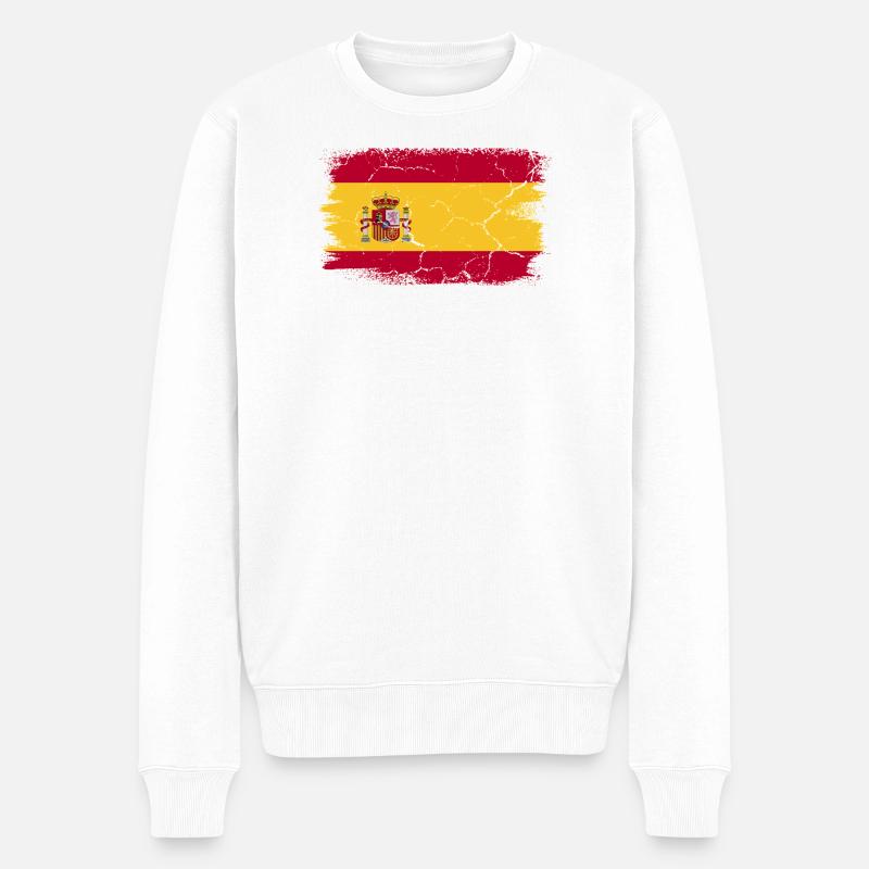 Sevilla - Männer Premium Bio Pullover - Weiß