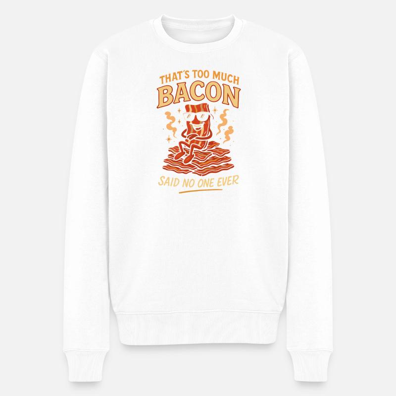 Kaffee Mascara Hustle - Männer Premium Bio Pullover - Weiß