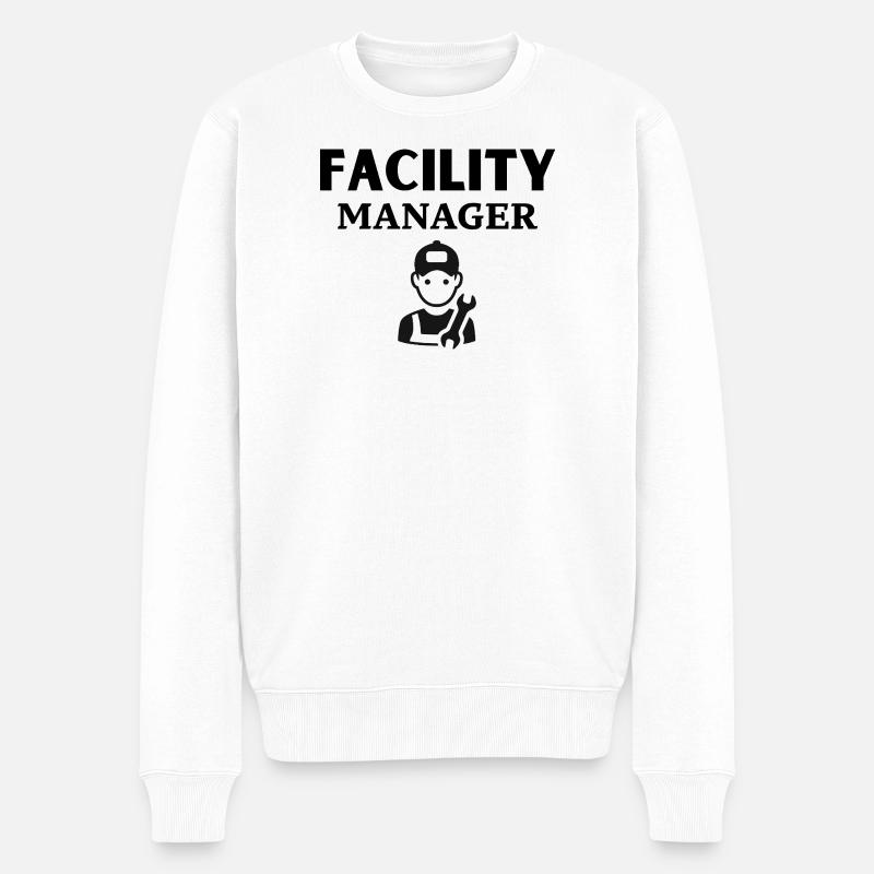 Conception de modèles d’outils mécaniques - Pull Premium bio Homme - blanc