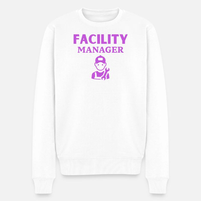 Facility Manager - Männer Premium Bio Pullover - Weiß
