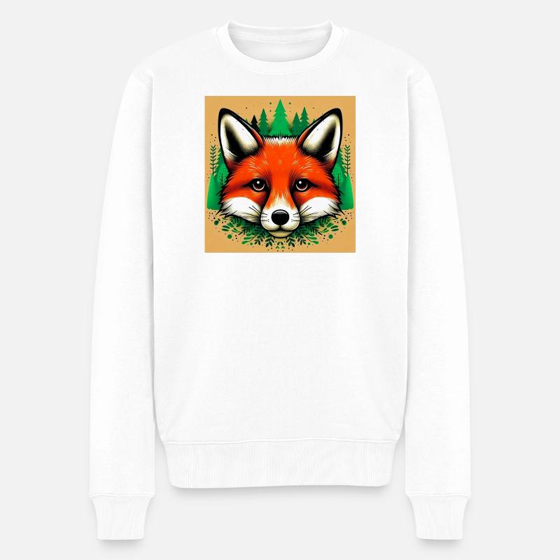 Renard - Pull Premium bio Homme - blanc