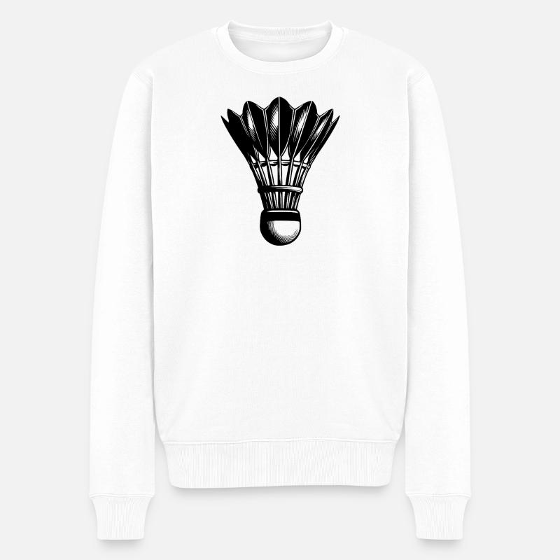 Badminton – pas de trucs pour enfants - Badminton Pro - Pull Premium bio Homme - blanc