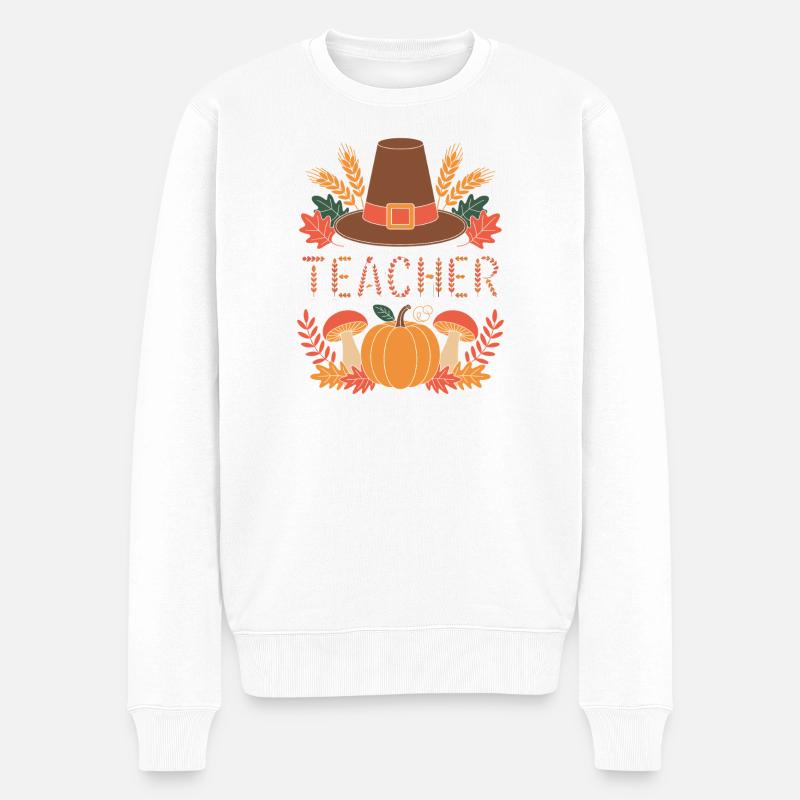 Enseignant Automne - Pull Premium bio Homme - blanc