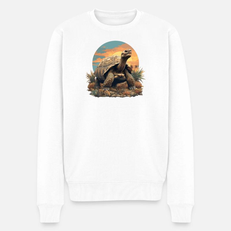 Landschildkröten Landschildkröte - Männer Premium Bio Pullover - Weiß