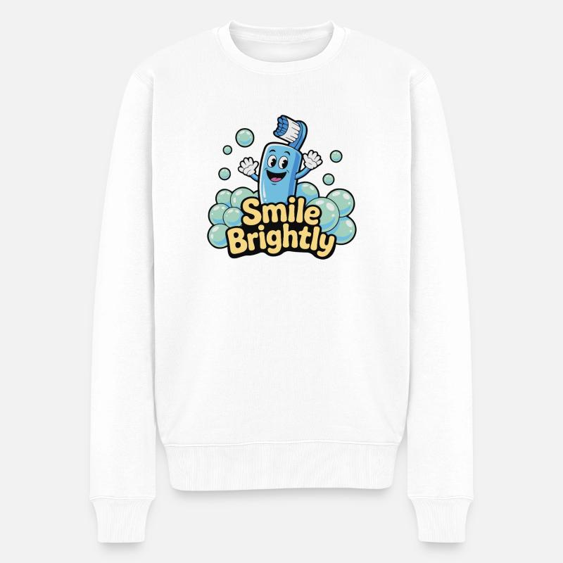 Joyeux bain moussant dessin animé - Pull Premium bio Homme - blanc