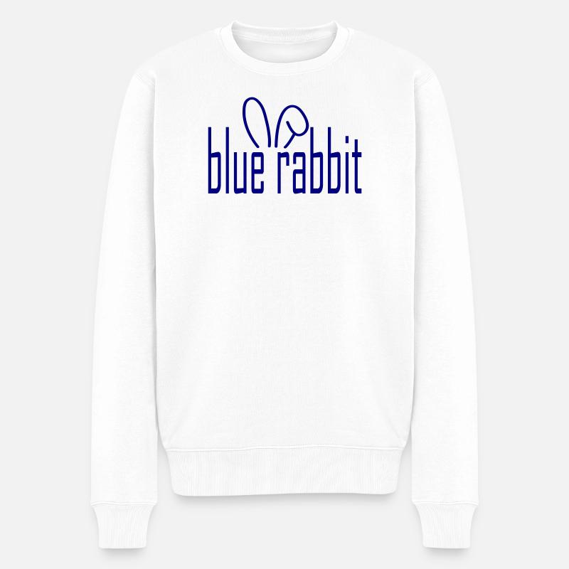 blue_rabbit - Männer Premium Bio Pullover - Weiß