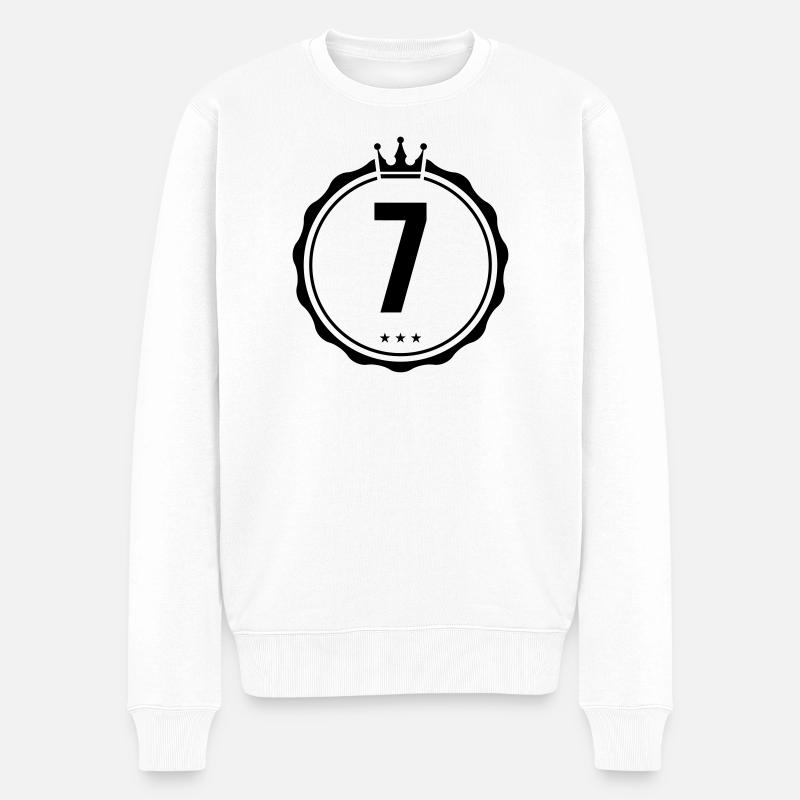 7_wappen_krone - Pull Premium bio Homme - blanc