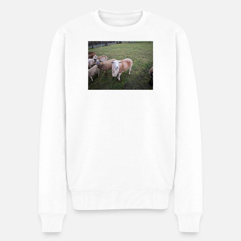 Bocki - Männer Premium Bio Pullover - Weiß
