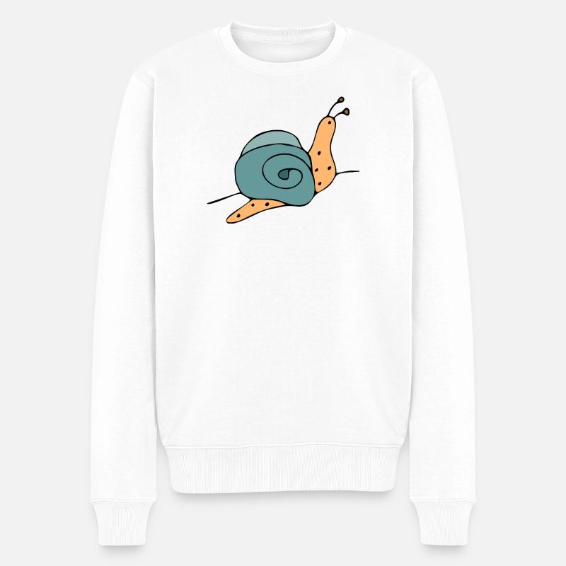 escargot - Pull Premium bio Homme - blanc