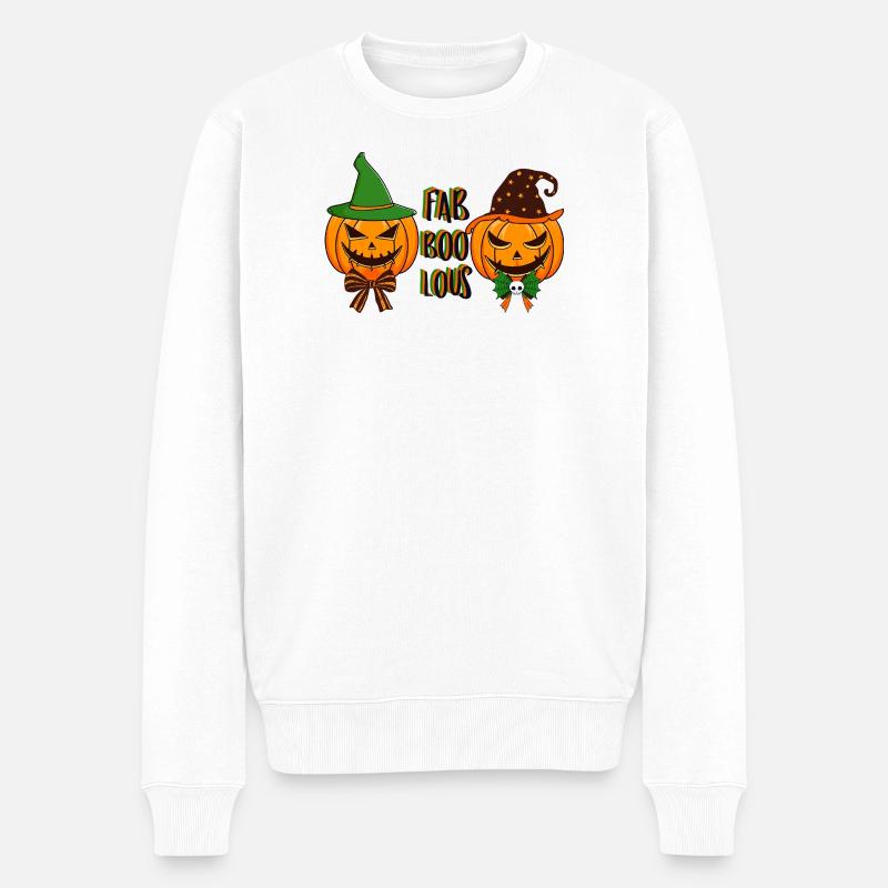 PUMPKIN_2 - Männer Premium Bio Pullover - Weiß