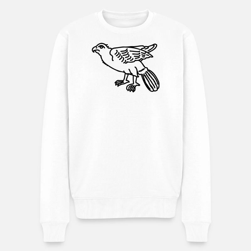Adler - Männer Premium Bio Pullover - Weiß