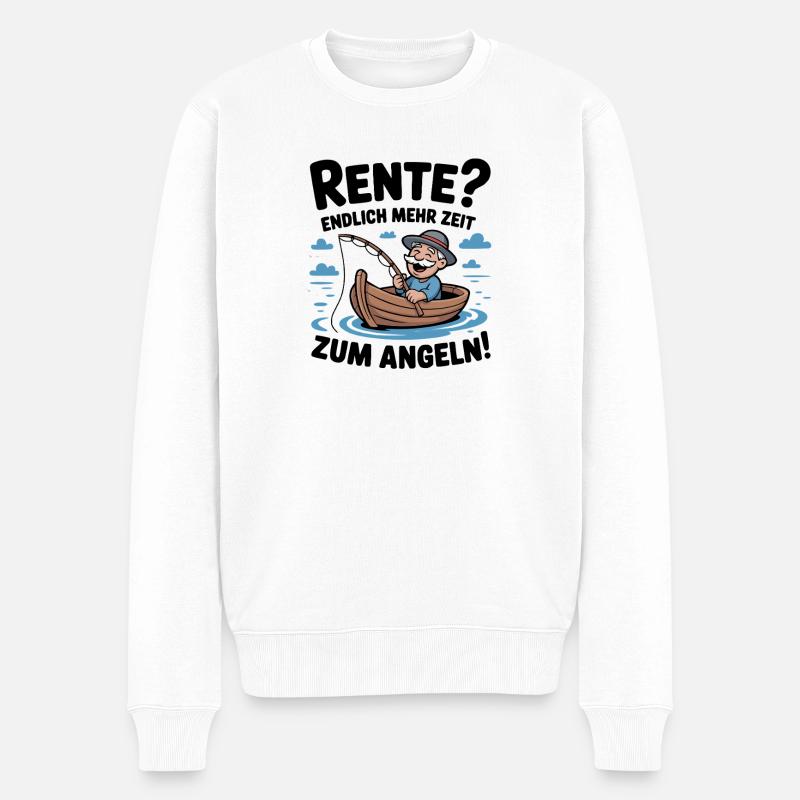 Cadeau de pêcheur Idée cadeau parfaite - Pull Premium bio Homme - blanc