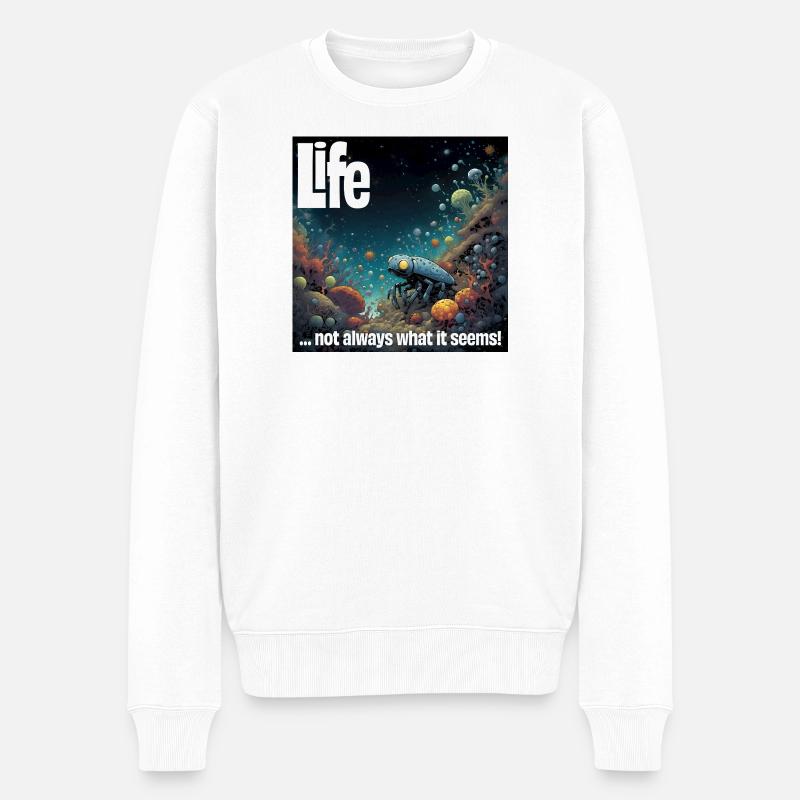 Leben Nano Roboter Unterwasserszene - Männer Premium Bio Pullover - Weiß