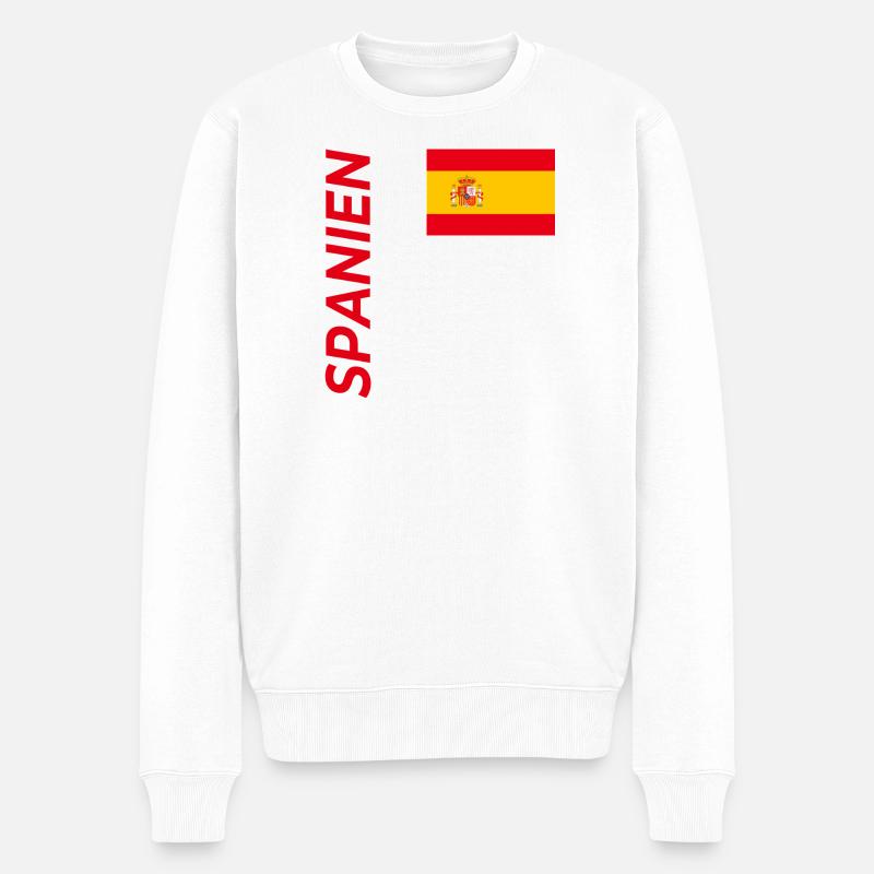 Malaga - Männer Premium Bio Pullover - Weiß