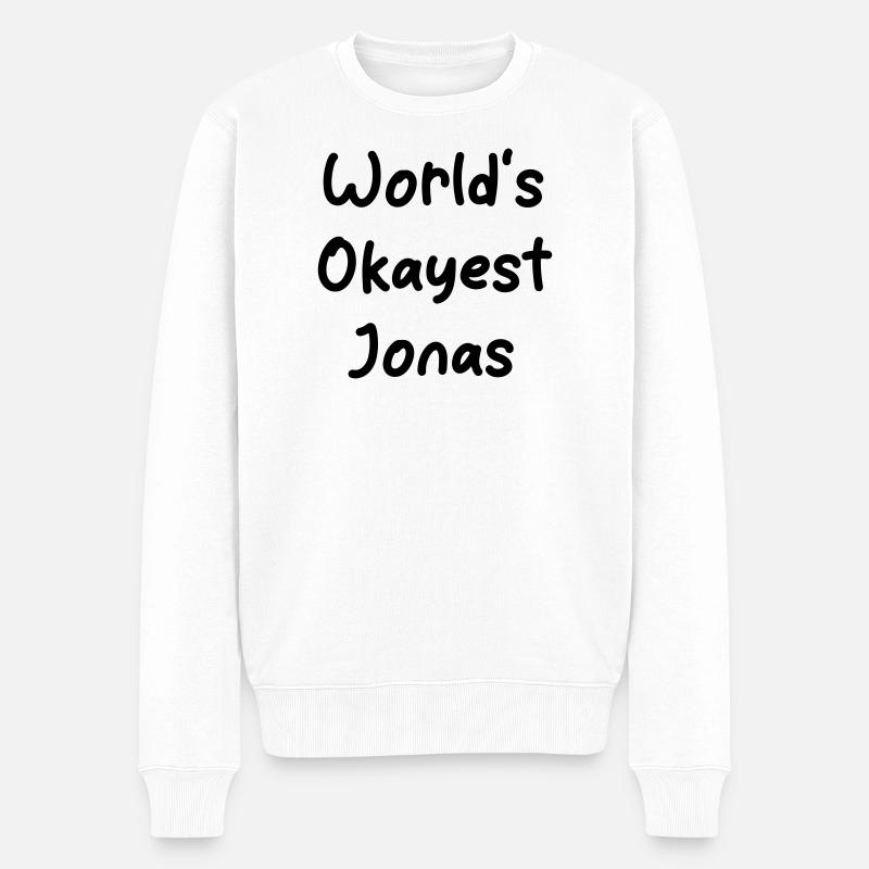 World-s_okayest_Jonas - Männer Premium Bio Pullover - Weiß