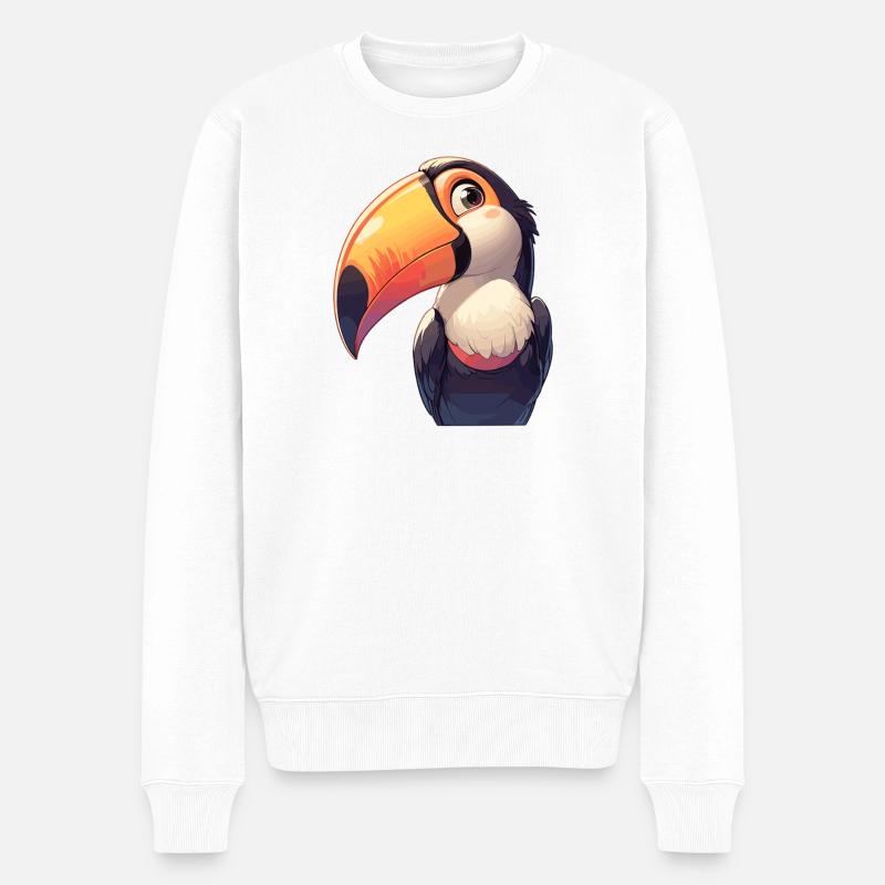 Tukane Tukan - Männer Premium Bio Pullover - Weiß