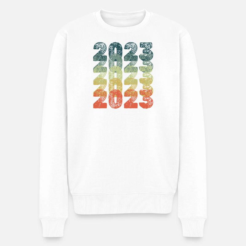 2023 - Männer Premium Bio Pullover - Weiß