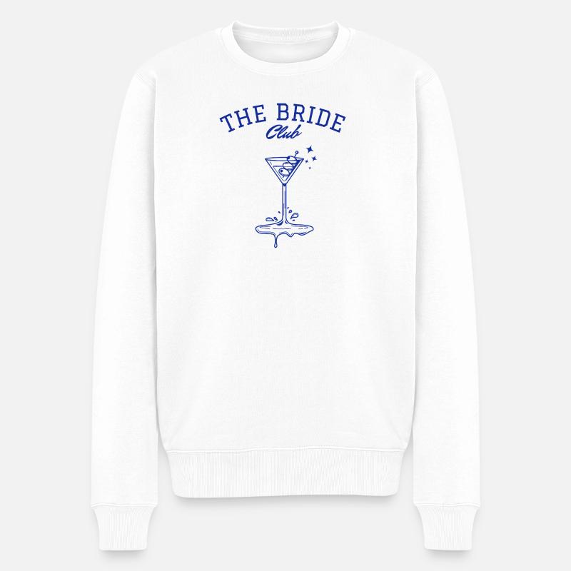 Eleganter Frauenabend Cocktail Design - Männer Premium Bio Pullover - Weiß
