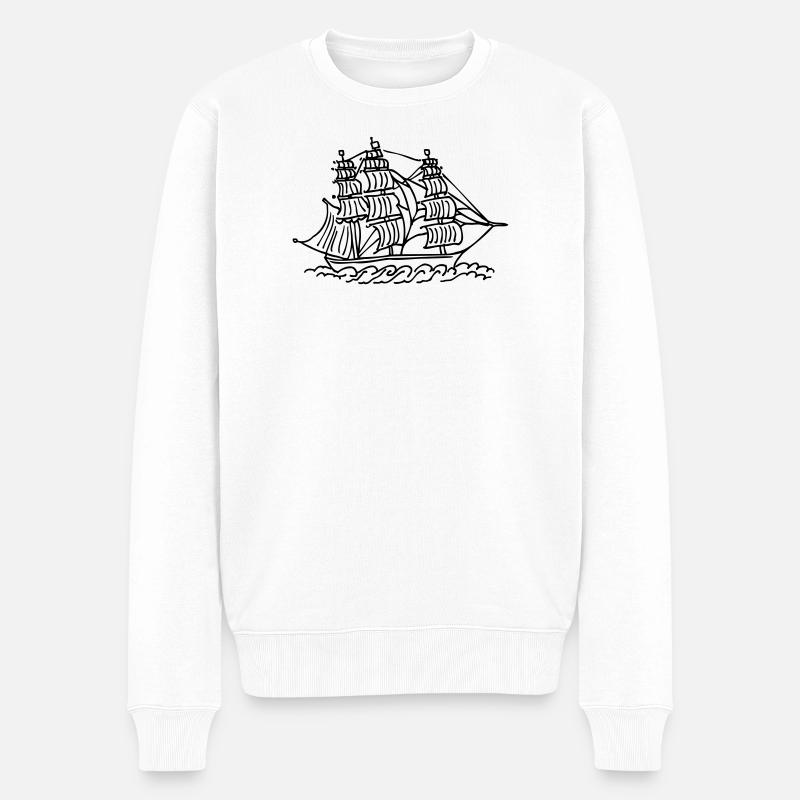 bateau - Pull Premium bio Homme - blanc