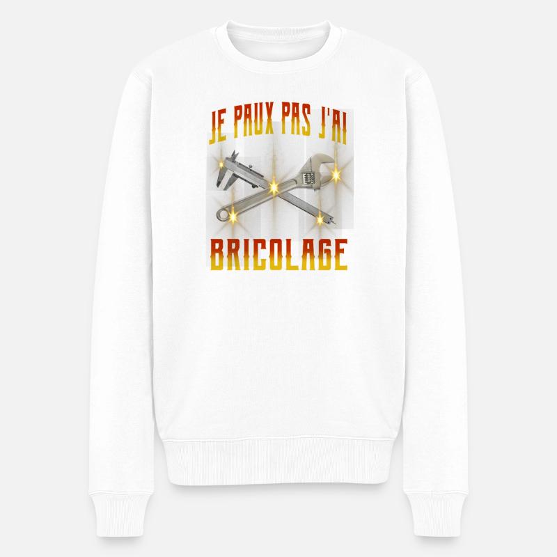 Je peux pas j'ai BRICOLAGE - Pull Premium bio Homme - blanc