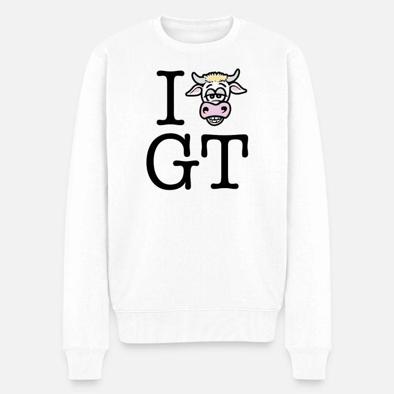 Ich liebe Gütersloh, Vox-Rindvieh-Style - Männer Premium Bio Pullover - Weiß