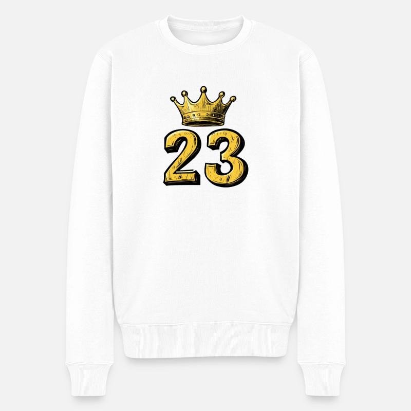 Couronne à 23 chiffres - Pull Premium bio Homme - blanc