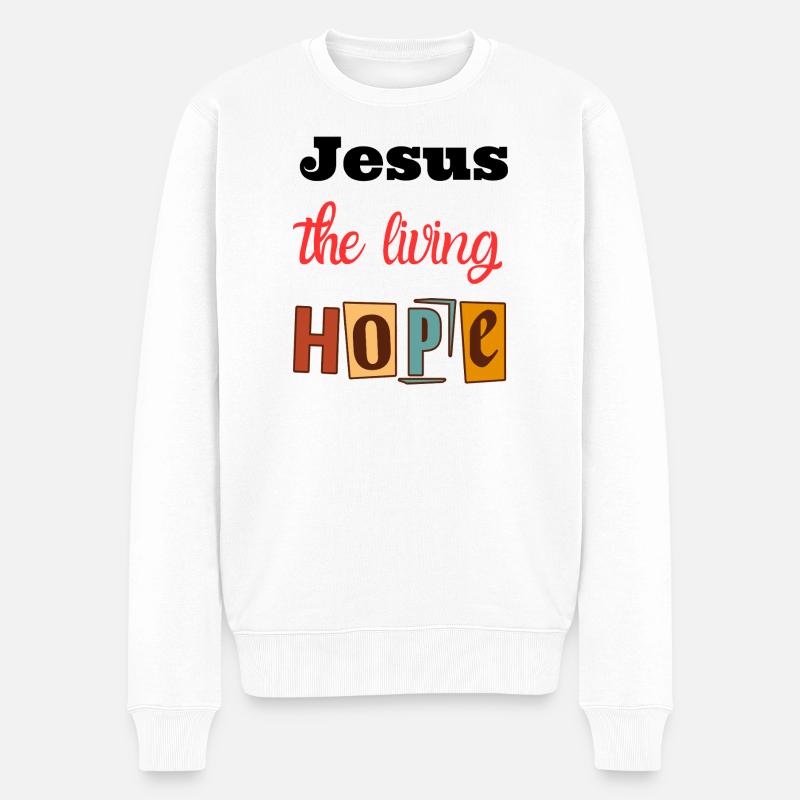 Joie de vivre Hope Design - Pull Premium bio Homme - blanc