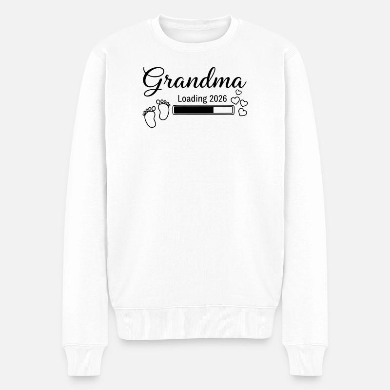 Grandma Loading 2026 - Männer Premium Bio Pullover - Weiß
