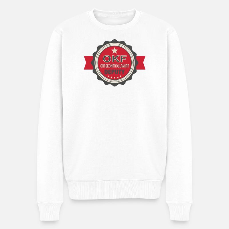 OKF – Ortskontrollfahrt Deputy - Männer Premium Bio Pullover - Weiß
