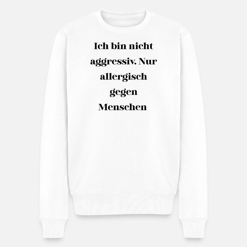 Sarcasme pas agressif - Pull Premium bio Homme - blanc