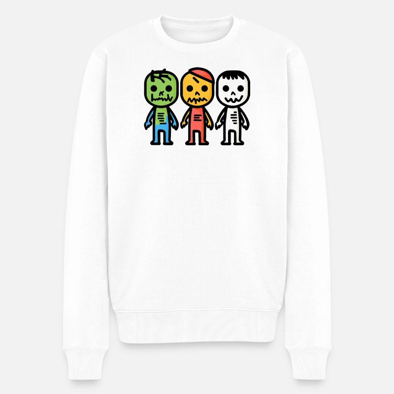 Zombies Halloween - Männer Premium Bio Pullover - Weiß