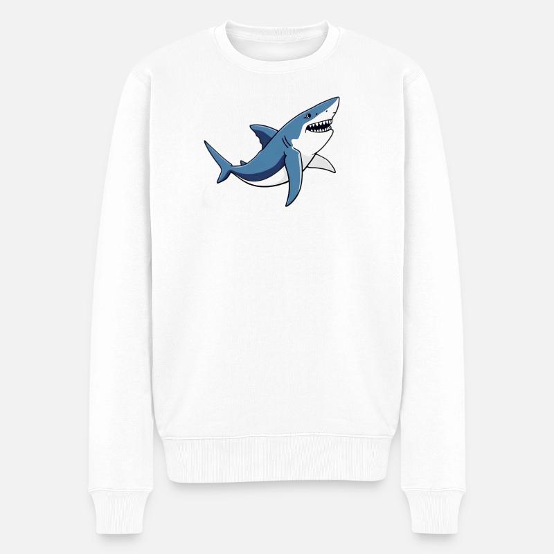Requin - Pull Premium bio Homme - blanc