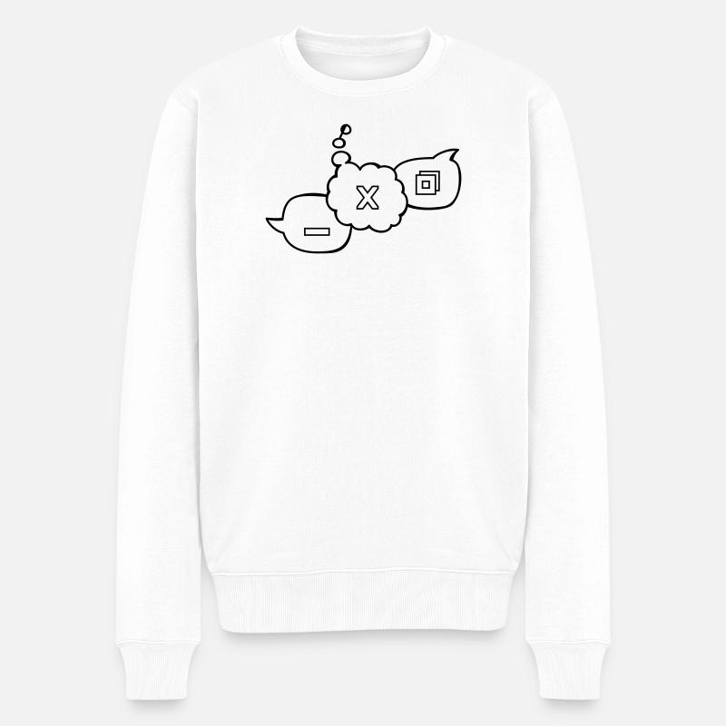 Computer speech bubbles - Men's Premium Organic Jumper - white