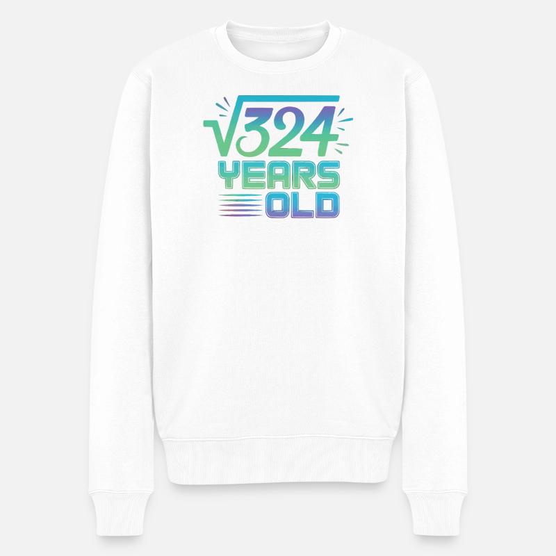Math Joke – T-shirt du 18e anniversaire - Pull Premium bio Homme - blanc