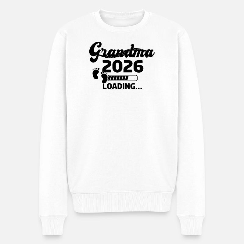 Grandma 2026 Loading - Männer Premium Bio Pullover - Weiß