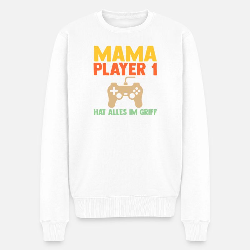 Vater Team Papa - Männer Premium Bio Pullover - Weiß