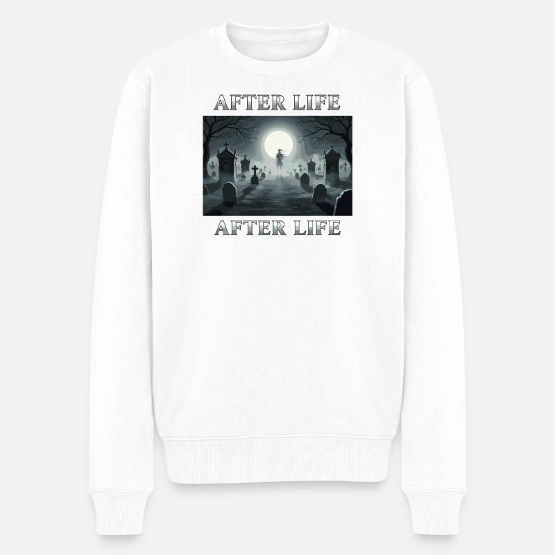 After Life - Männer Premium Bio Pullover - Weiß