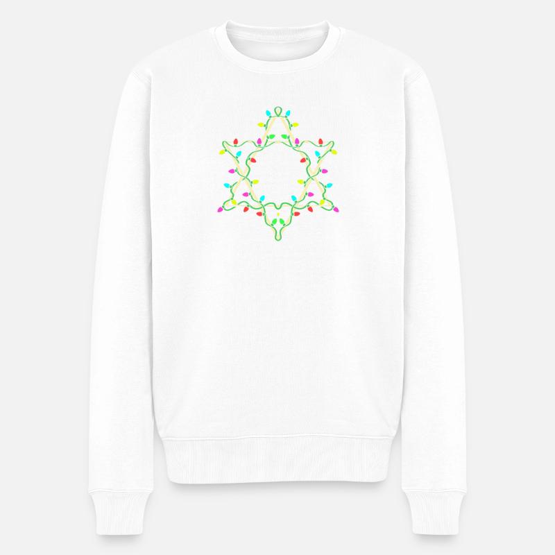 Chanukkah Hanukkah Hanukah - Männer Premium Bio Pullover - Weiß