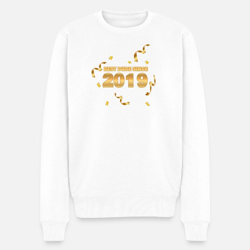 2019 - Männer Premium Bio Pullover - Weiß