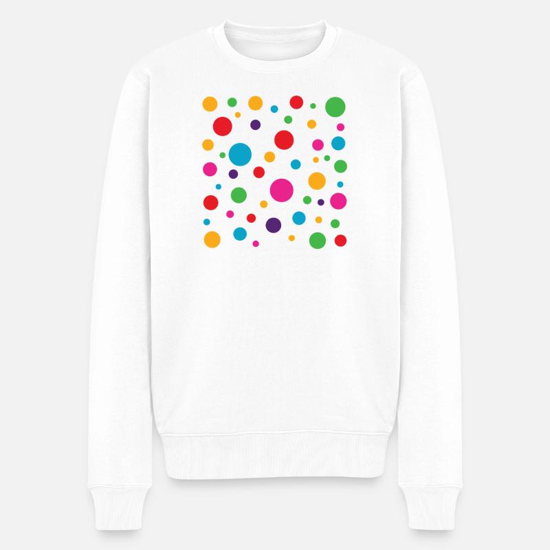 Spotty Spotted Coloré À Pois Enfants - Pull Premium bio Homme - blanc