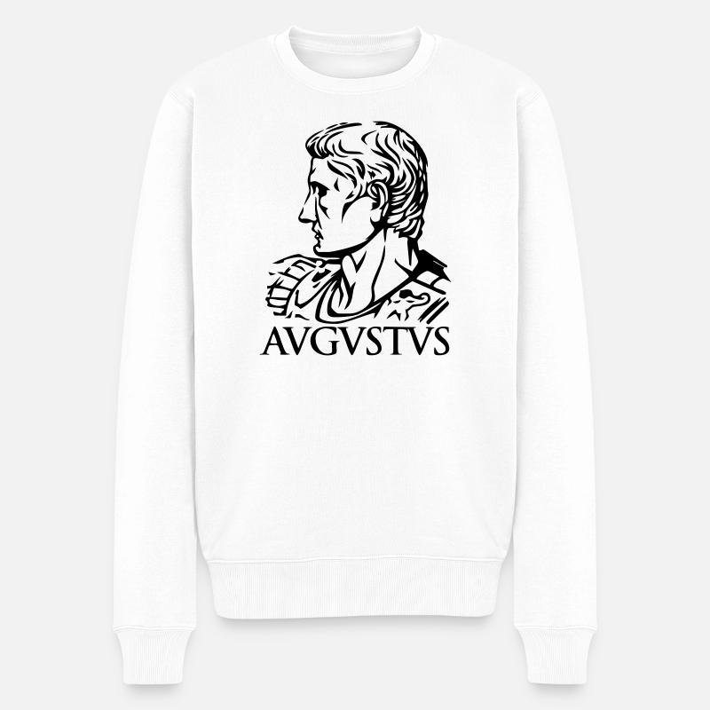 Auguste empereur romain « AVGVSTVS » Histoire Hommage - Pull Premium bio Homme - blanc