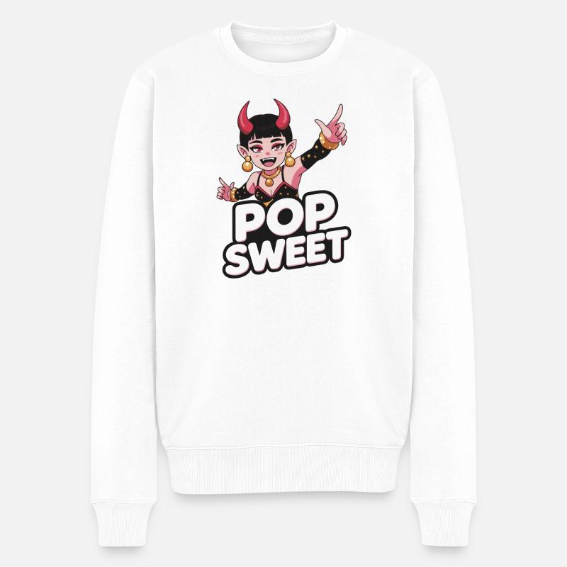 Pop Sweet Devilette - Pull Premium bio Homme - blanc