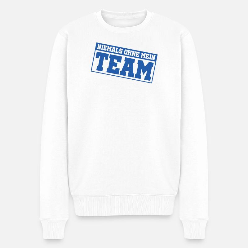 Mein Team - Männer Premium Bio Pullover - Weiß