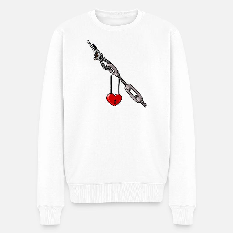 1404_hartje - Männer Premium Bio Pullover - Weiß
