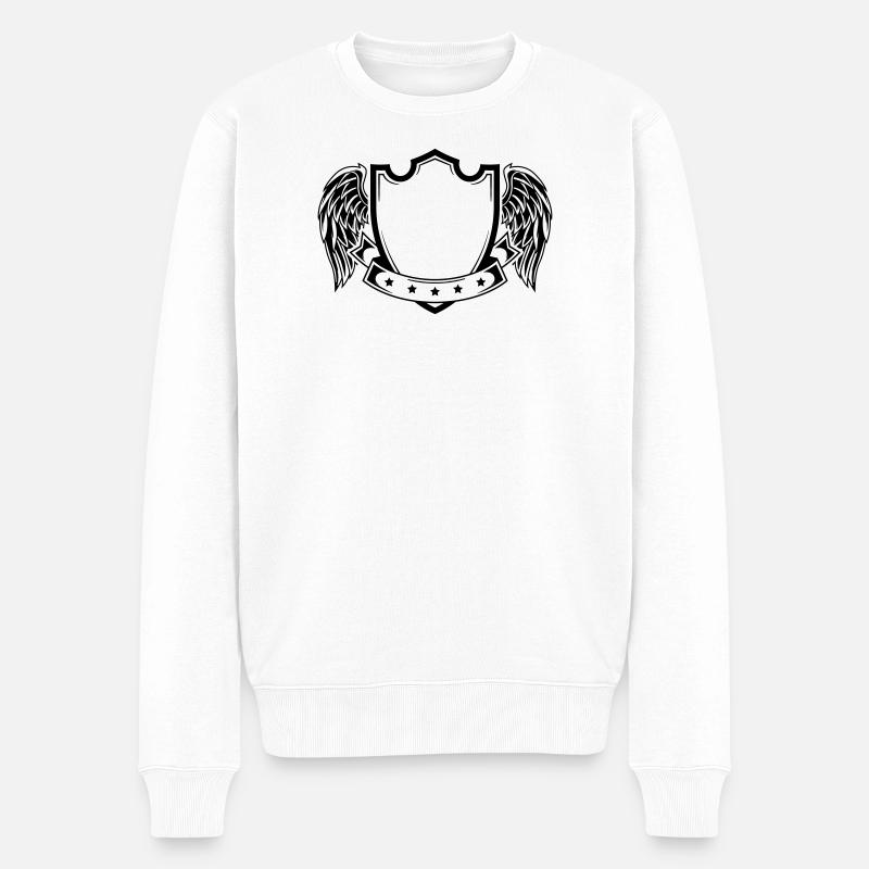 Wappen - Männer Premium Bio Pullover - Weiß