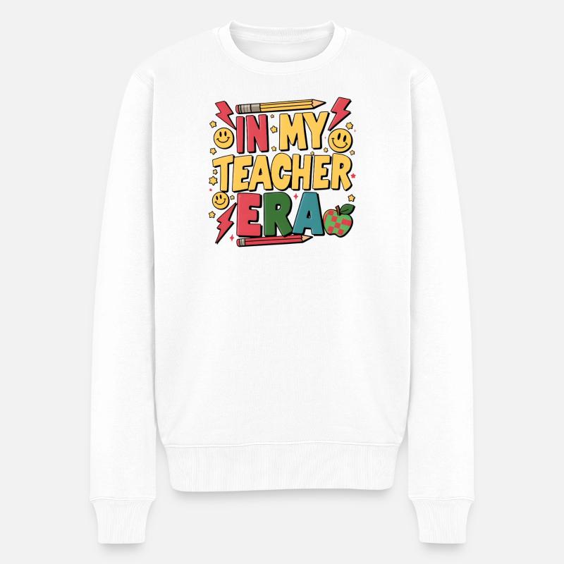 À l’époque de mon professeur - Pull Premium bio Homme - blanc